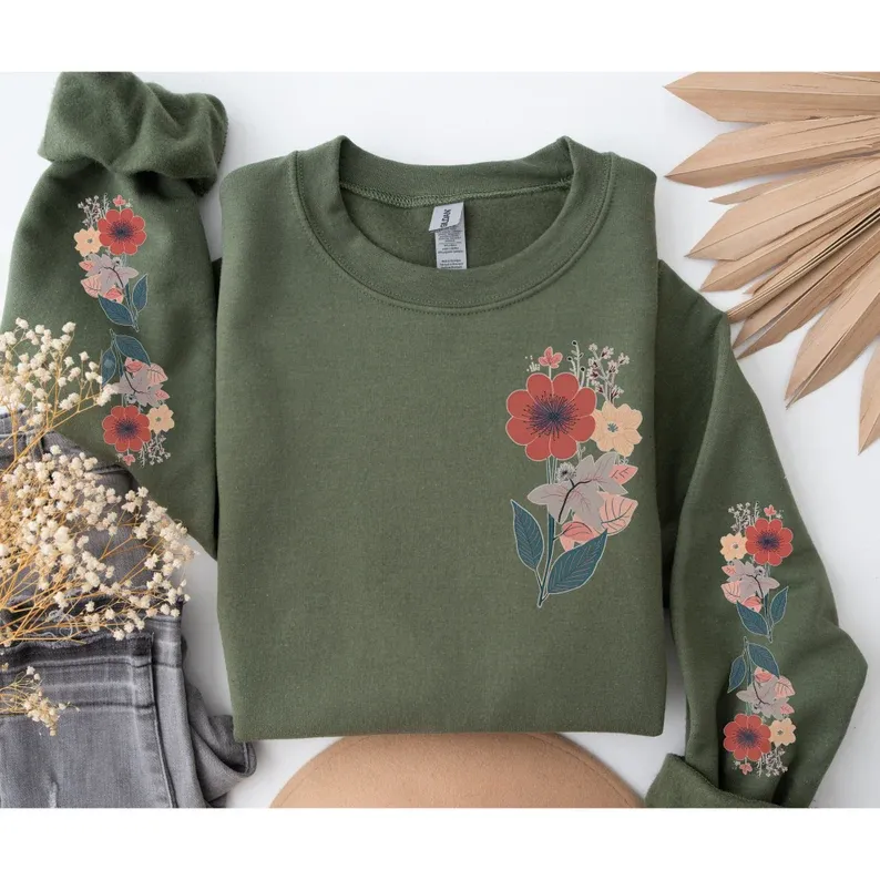 Boho Flower Sweatshirt
