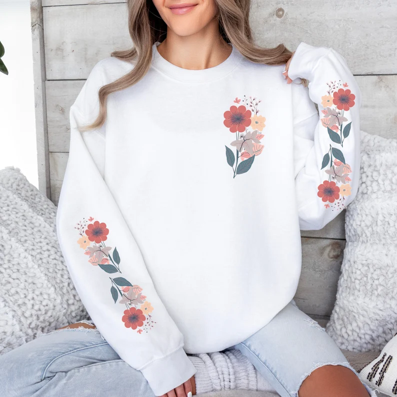 Boho Flower Sweatshirt