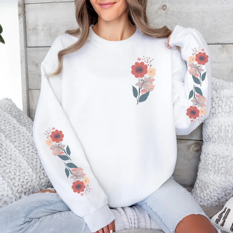 Boho Flower Sweatshirt 