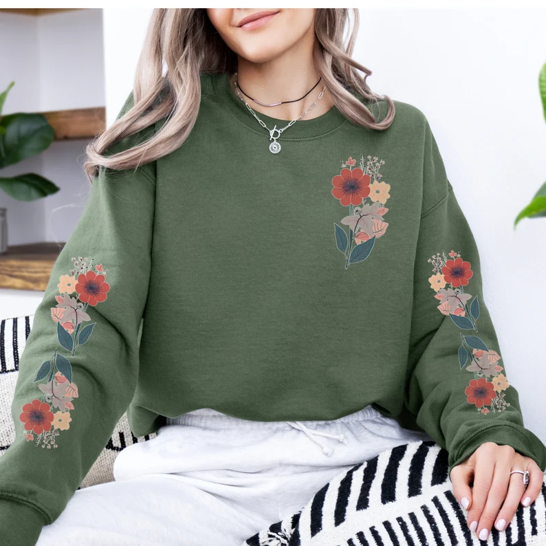 Boho Flower Sweatshirt 