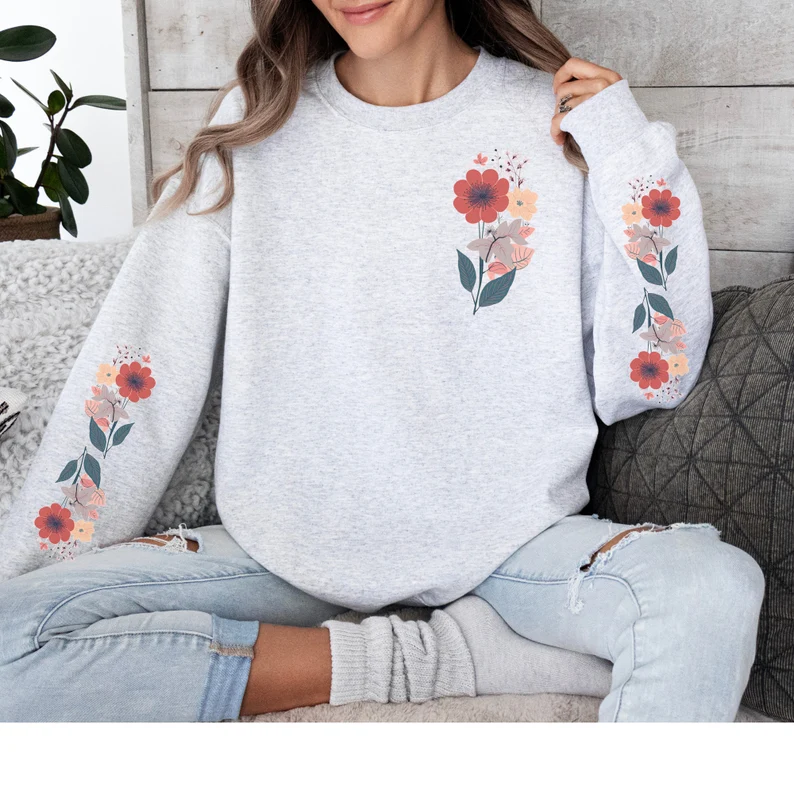 Boho Flower Sweatshirt