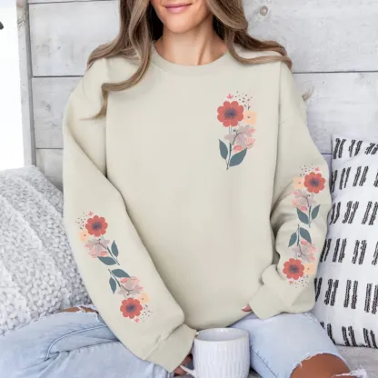 Boho Flower Sweatshirt 