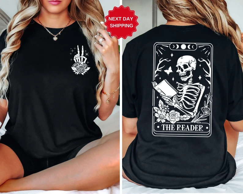 The Reader Tarot Card Front And Back Printing Shirt