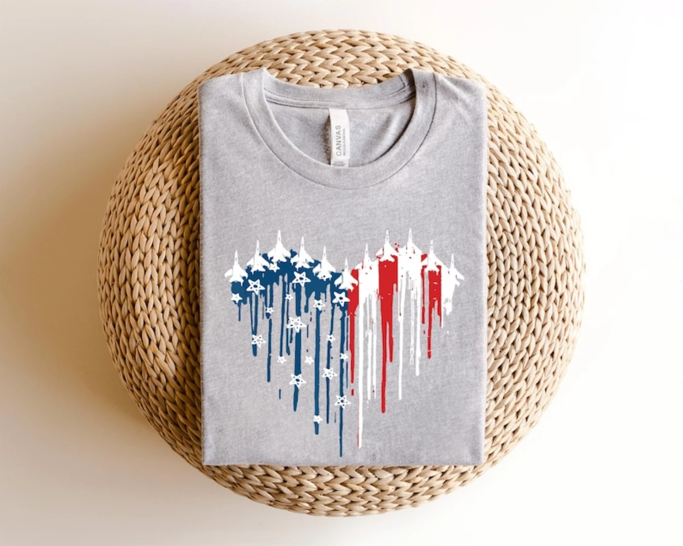 Red White Blue Air Force Flyover Shirt