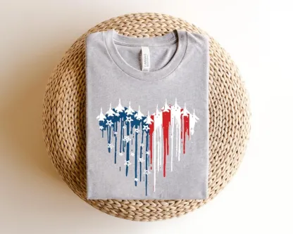 Red White Blue Air Force Flyover Shirt