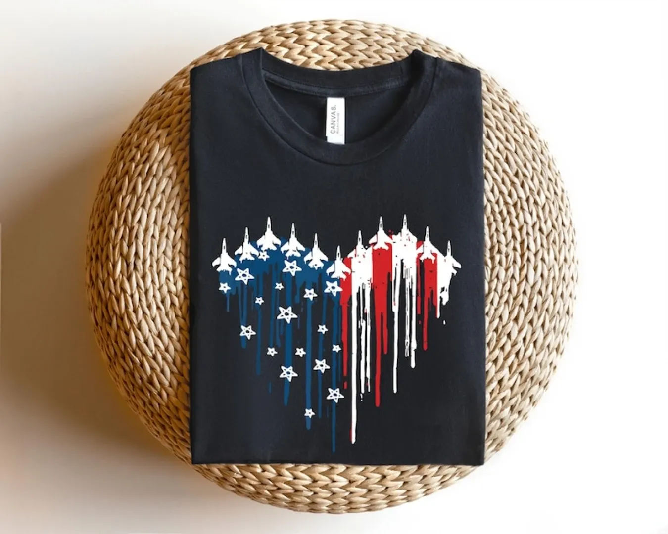 Red White Blue Air Force Flyover Shirt