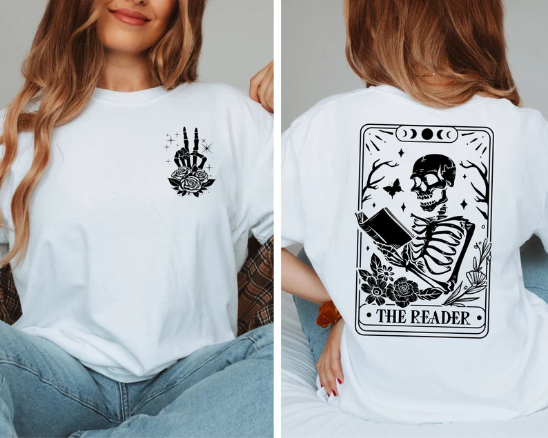 The Reader Tarot Card Front And Back Printing Shirt