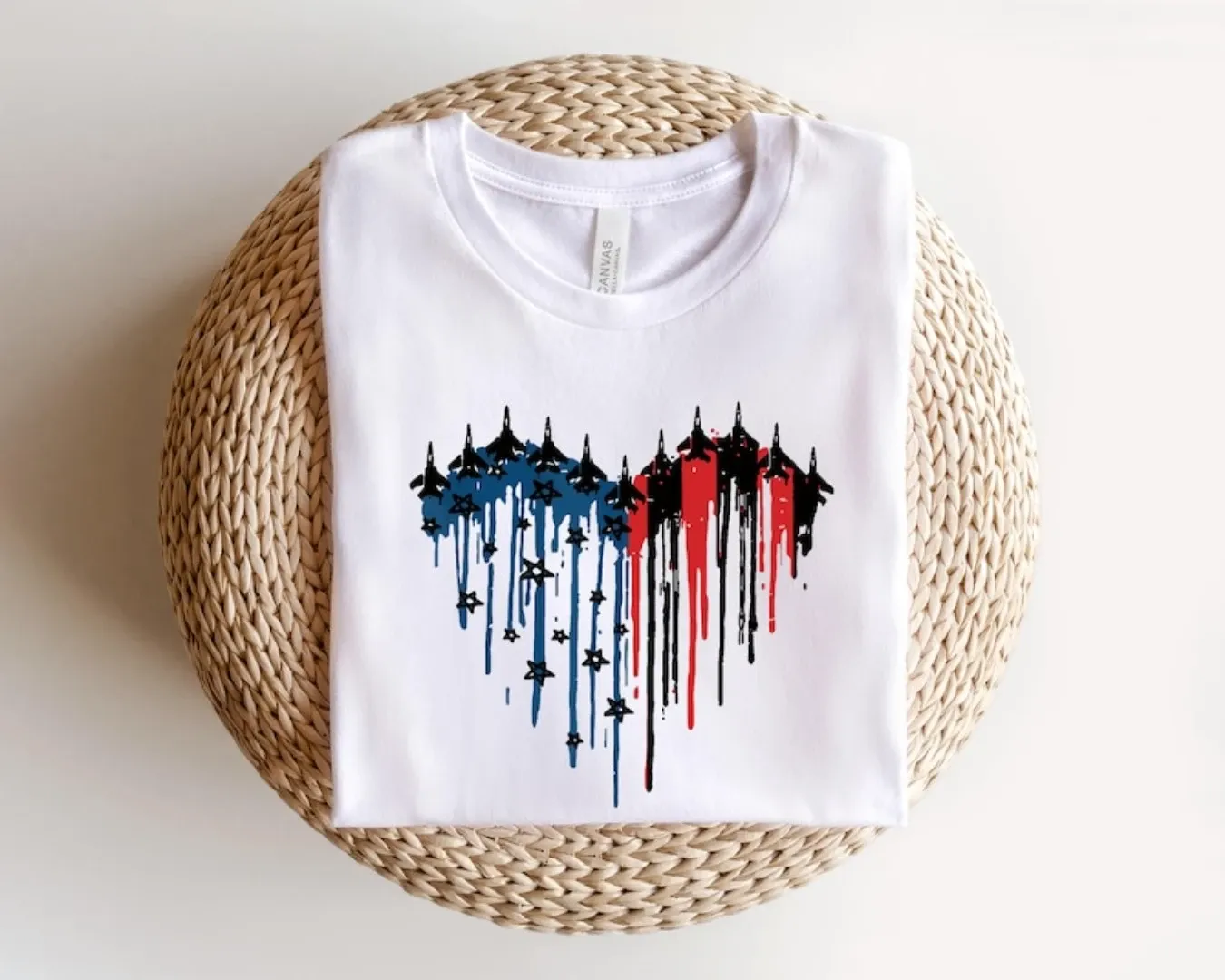 Red White Blue Air Force Flyover Shirt