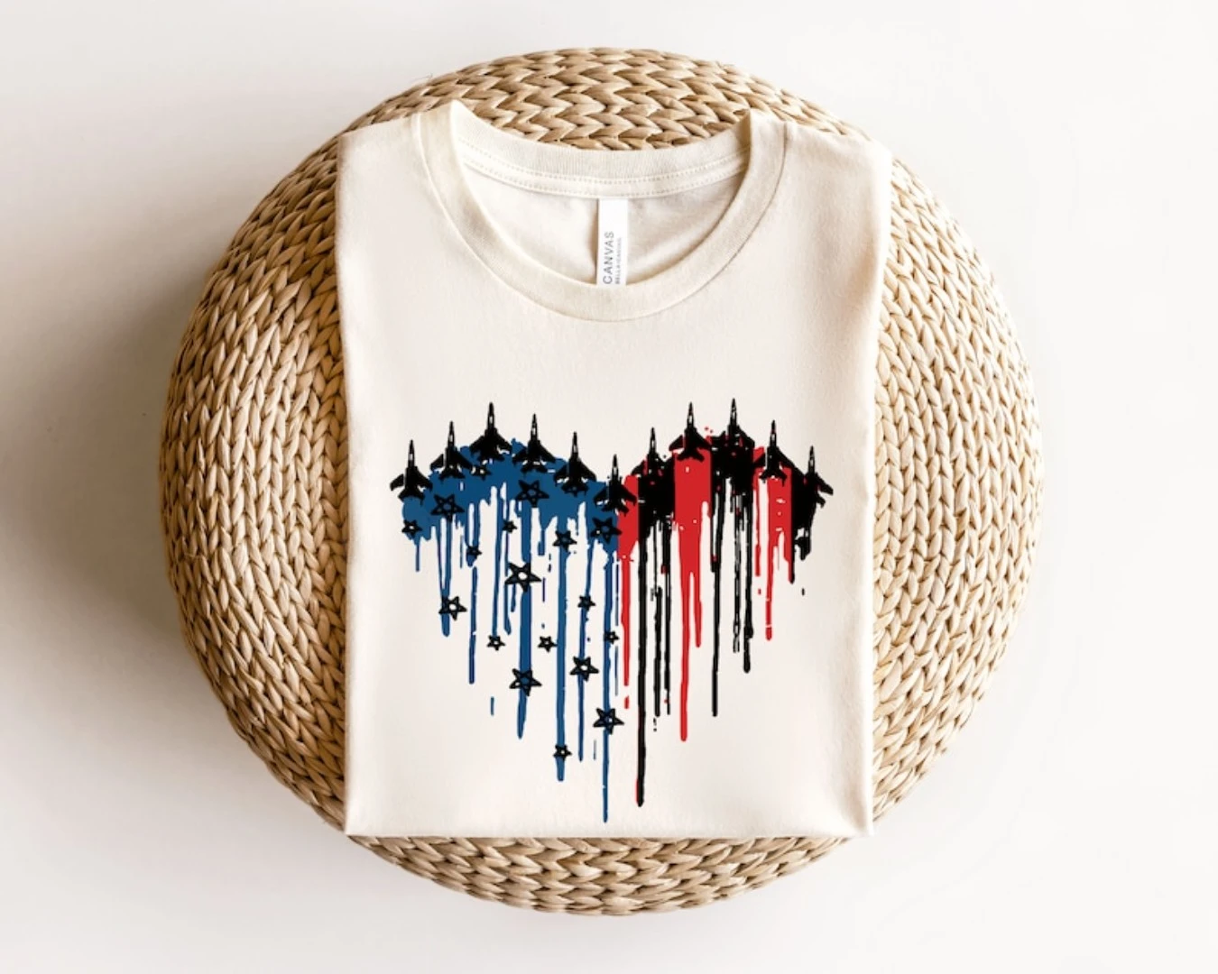 Red White Blue Air Force Flyover Shirt