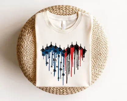Red White Blue Air Force Flyover Shirt