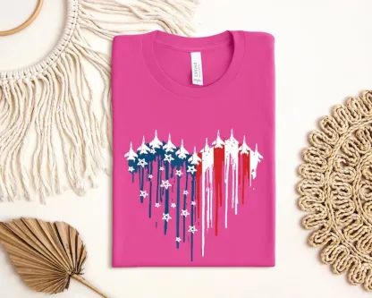 Red White Blue Air Force Flyover Shirt