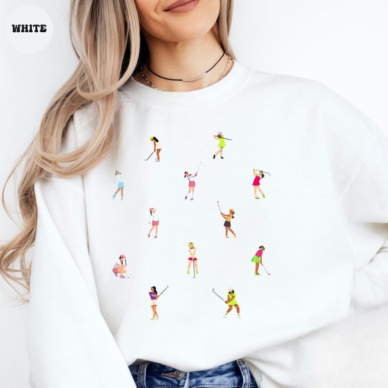 Ladies Golf Graphic Crewneck