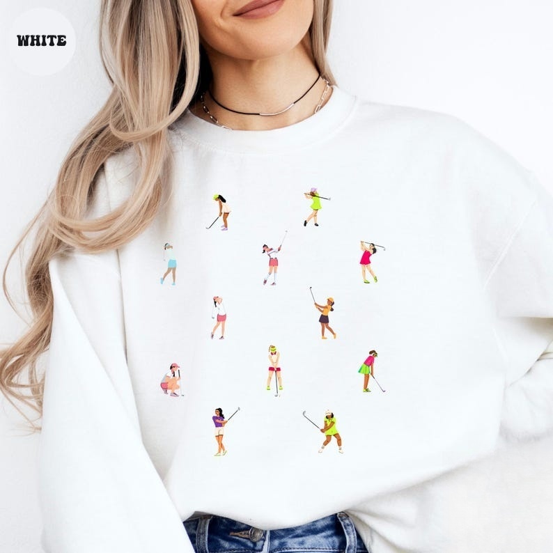 Ladies Golf Graphic Crewneck