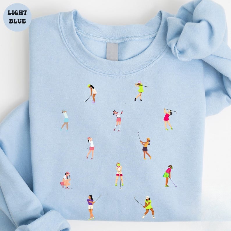 Ladies Golf Graphic Crewneck