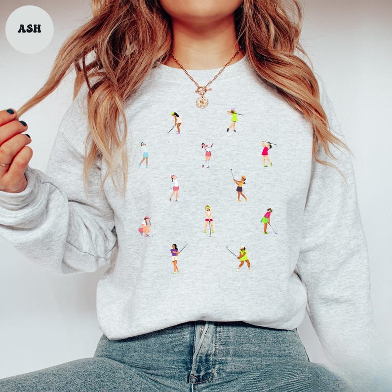 Ladies Golf Graphic Crewneck