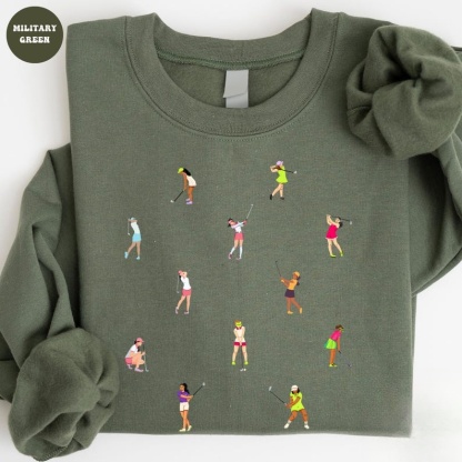 Ladies Golf Graphic Crewneck