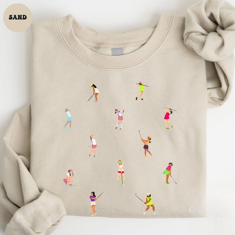 Ladies Golf Graphic Crewneck