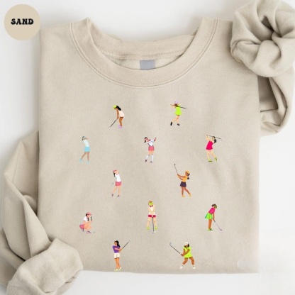 Ladies Golf Graphic Crewneck