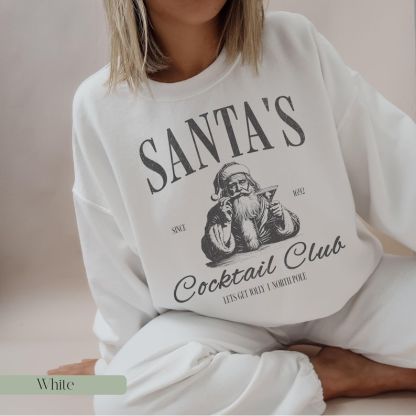 Santas Cocktail Club Christmas Sweatshirt