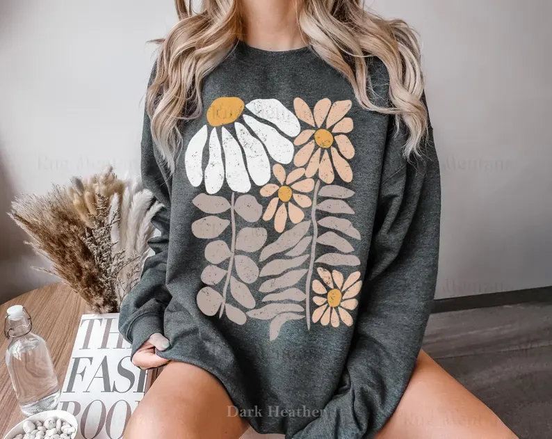 Boho Flower Sweatshirt 