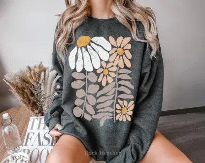 Boho Flower Sweatshirt 