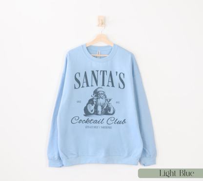Santas Cocktail Club Christmas Sweatshirt