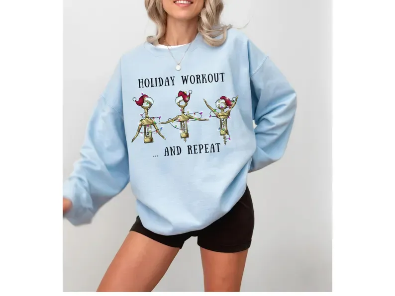 Funny Christmas Sweatshirt Wine Lover Gift