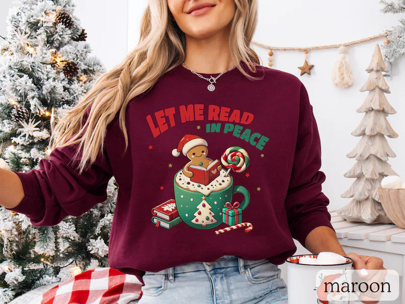 Funny Bookish Christmas Sweatshirt