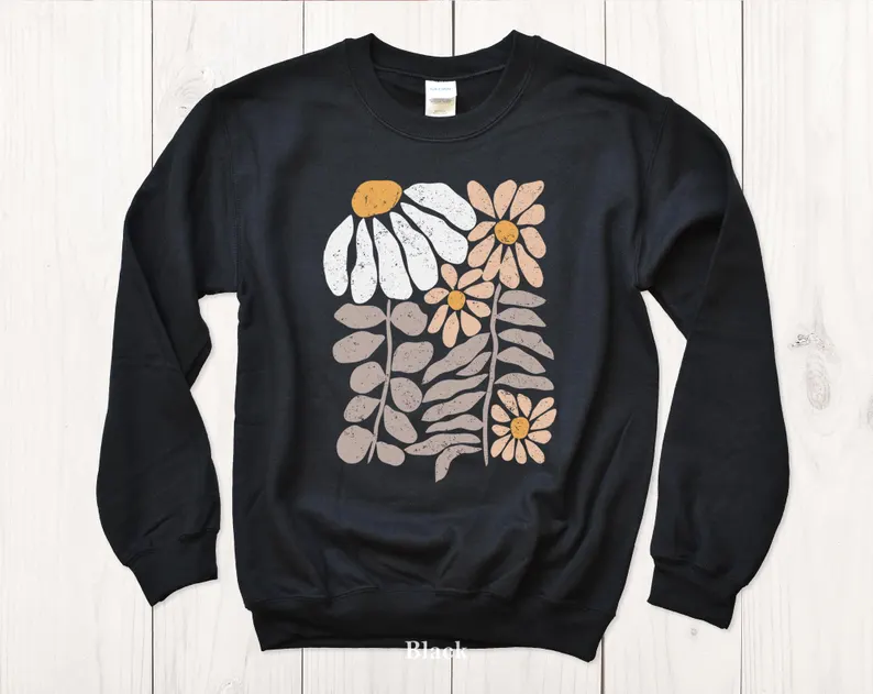Boho Flower Sweatshirt 