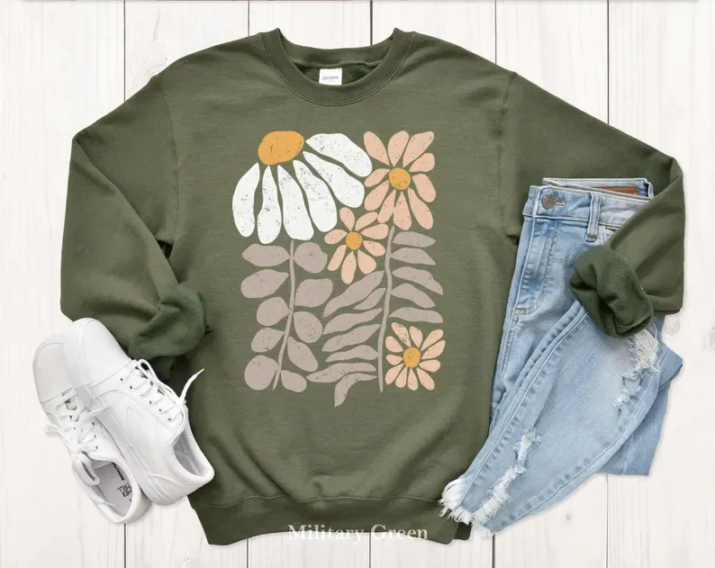 Boho Flower Sweatshirt 