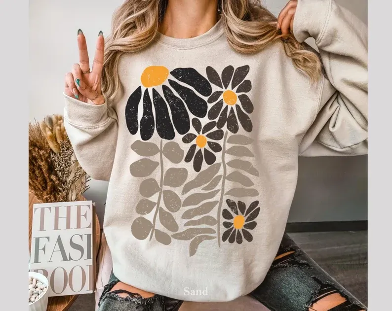 Boho Flower Sweatshirt 