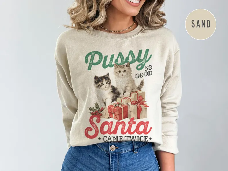 Raunchy Christmas Cat Sweater
