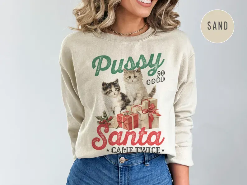 Raunchy Christmas Cat Sweater
