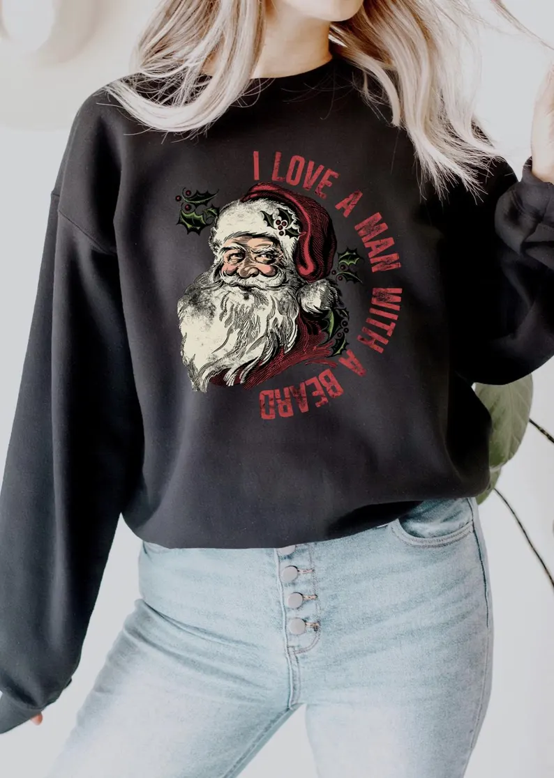 Funny Santa Beard Sweatshirt