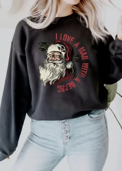 Funny Santa Beard Sweatshirt