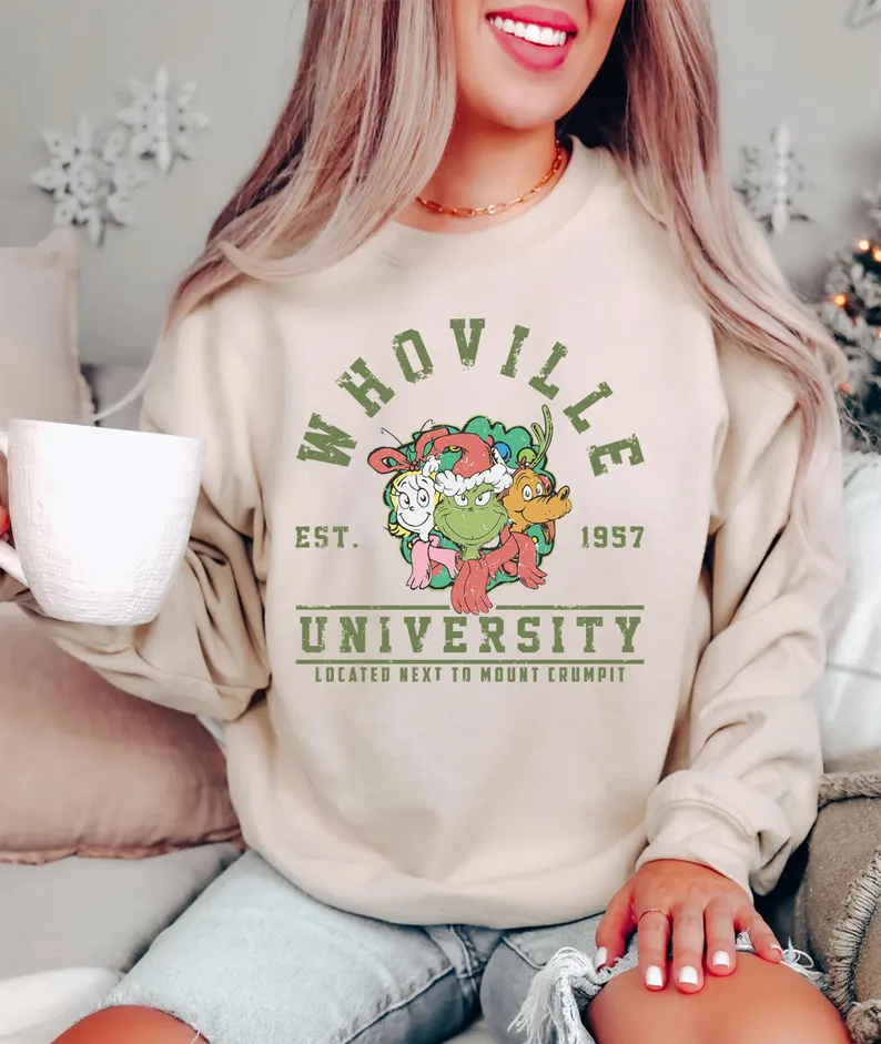 Whoville University Vintage Style Sweatshirt