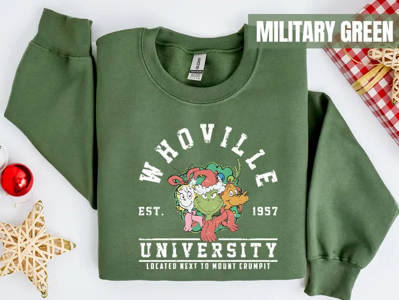 Whoville University Vintage Style Sweatshirt