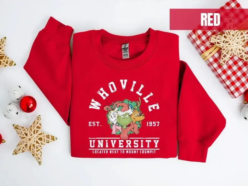 Whoville University Vintage Style Sweatshirt