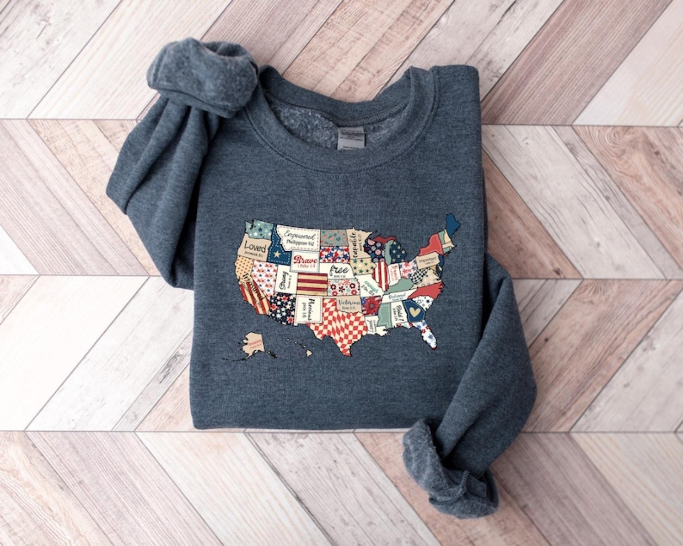 Retro America USA Map Sweatshirt
