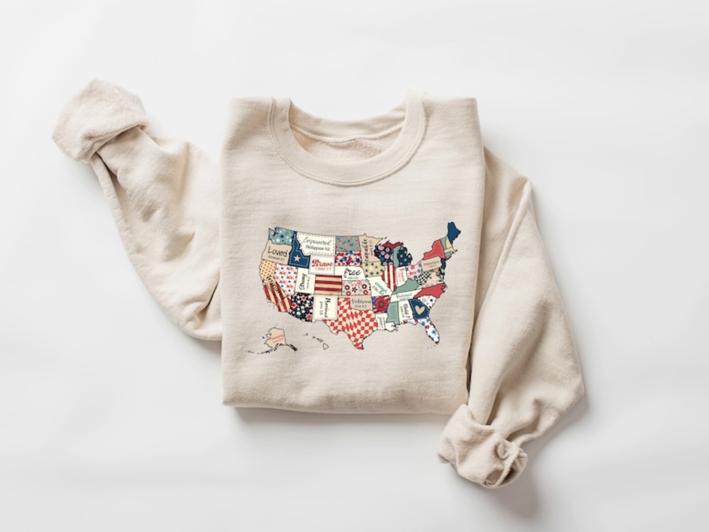 Retro America USA Map Sweatshirt