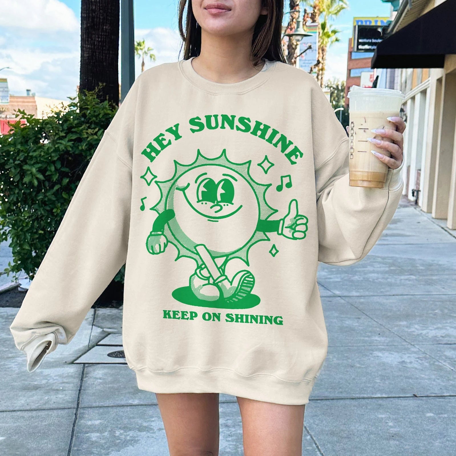 Aesthetic Hey Sunshine Sweatshirt-lovefitte