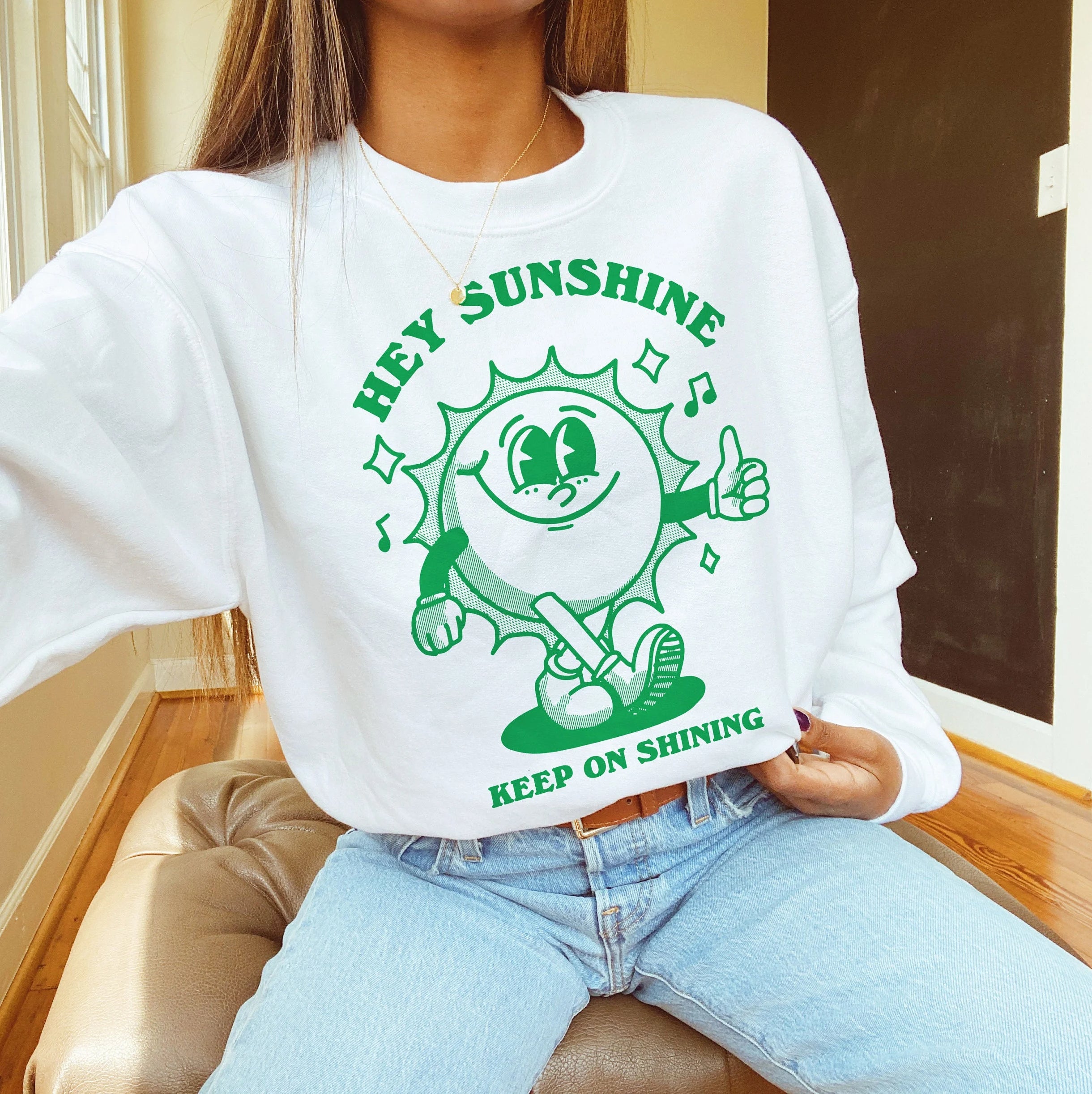 Aesthetic Hey Sunshine Sweatshirt-lovefitte