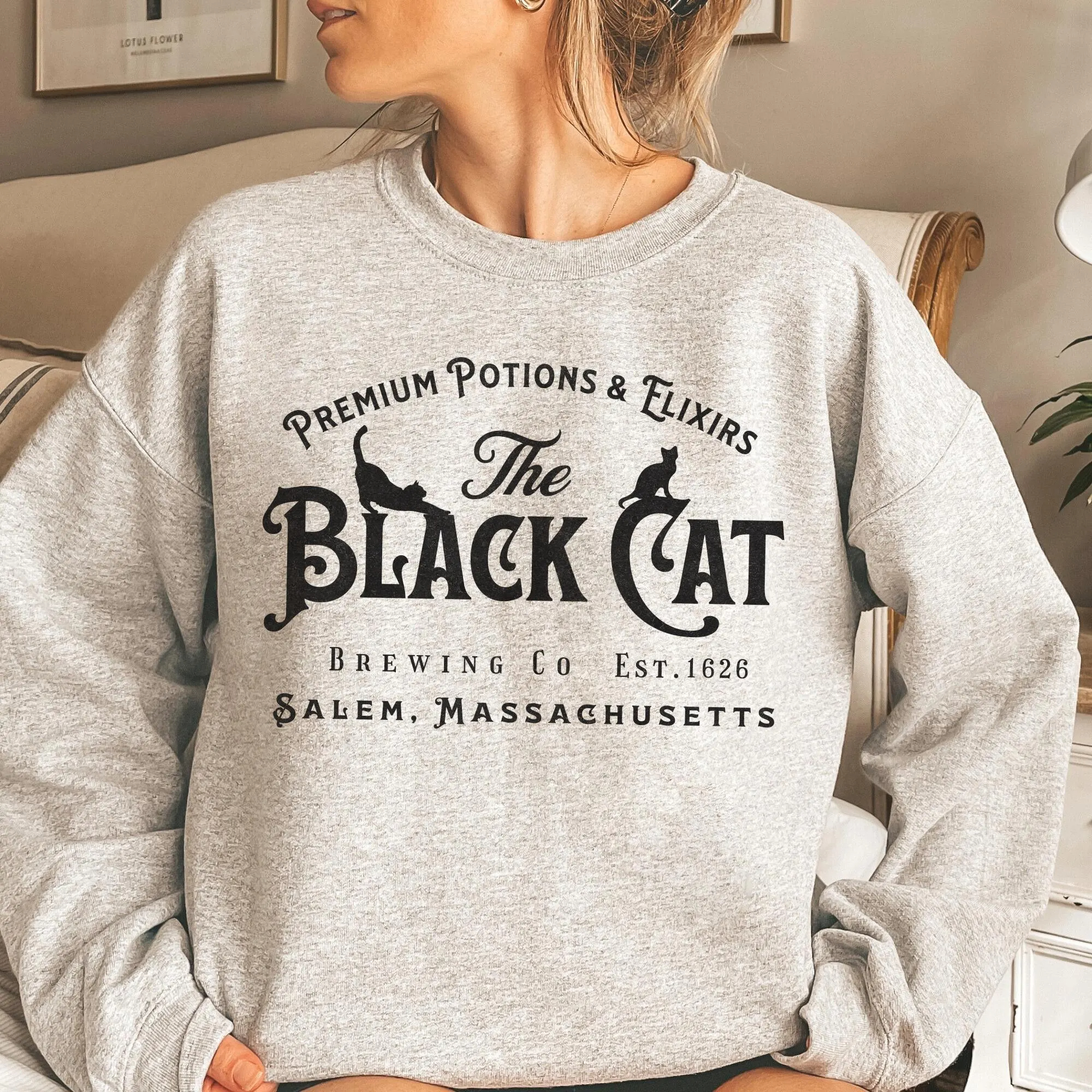 Salem Black Cat Vintage Sweatshirt