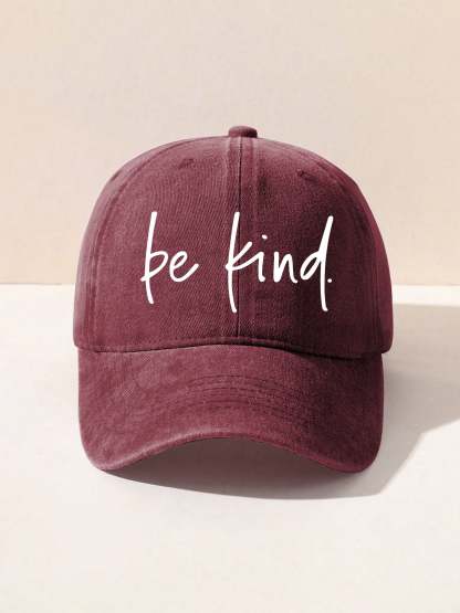 Unisex Women's Men's Suicide Prevention Awareness Be Kind Print Hats-lovefitte