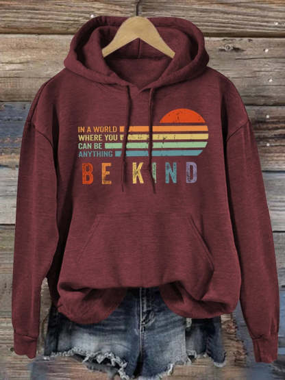 Women's Men's Unisex Be Kind Suicide Prevention Day Print Casual Sweatshirt-lovefitte