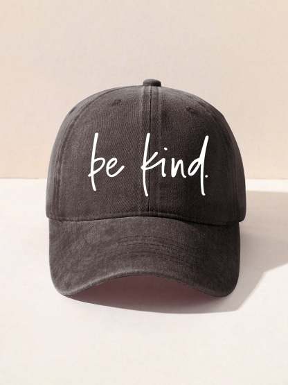Unisex Women's Men's Suicide Prevention Awareness Be Kind Print Hats-lovefitte