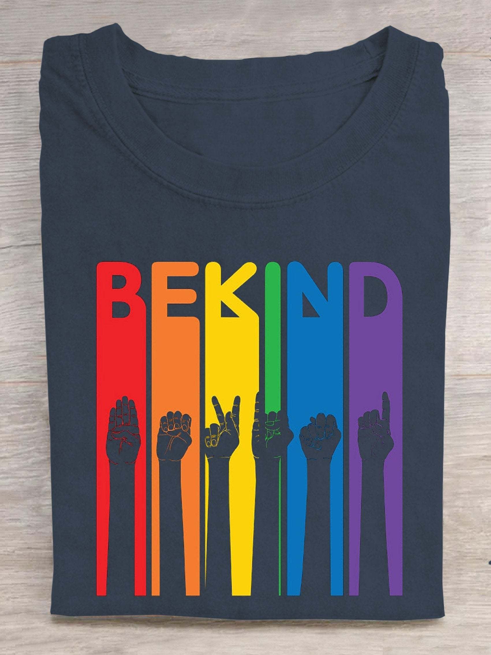Be Kind Sign Language Kindness Pride Pride Rainbow T-shirt-lovefitte