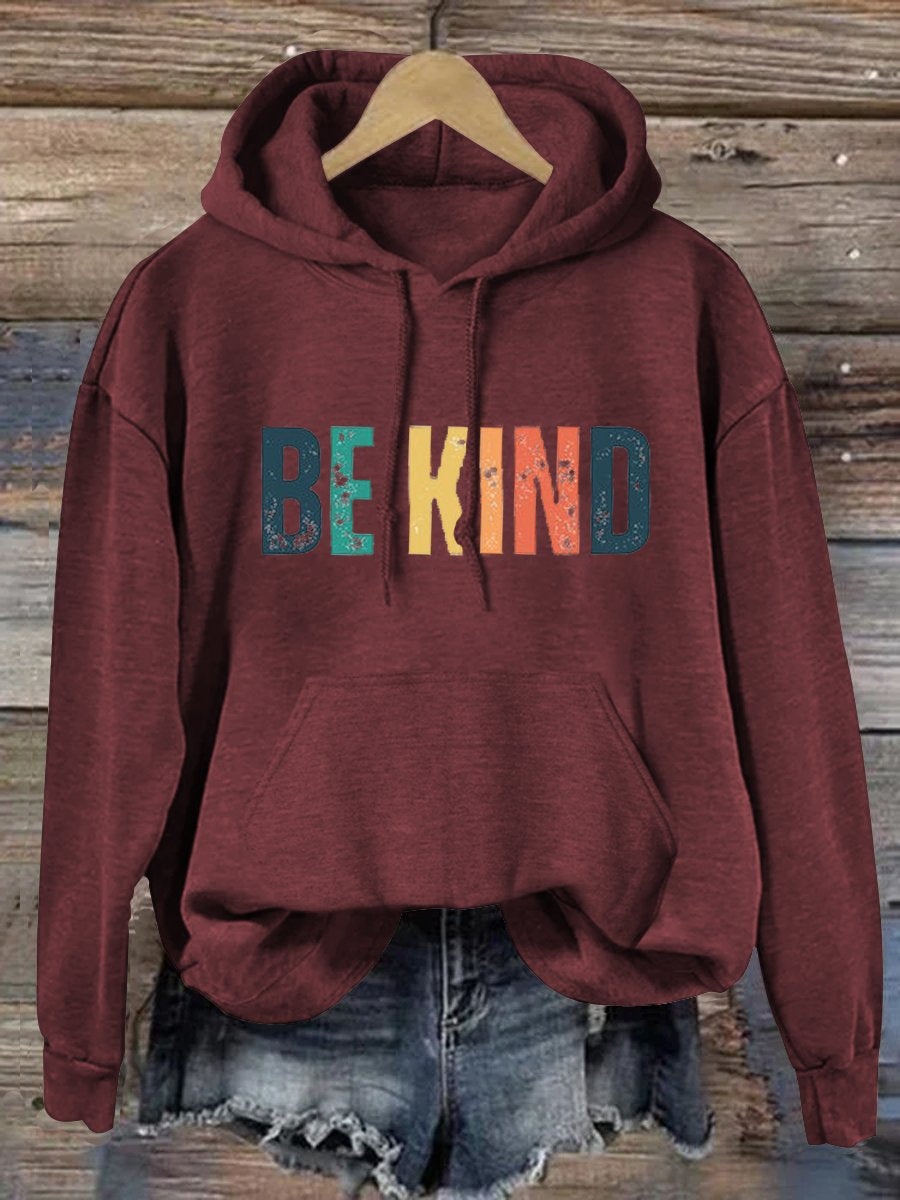 Unisex Women's Men's Be Kind Suicide Prevention Awareness Print Casual Hoodie-lovefitte