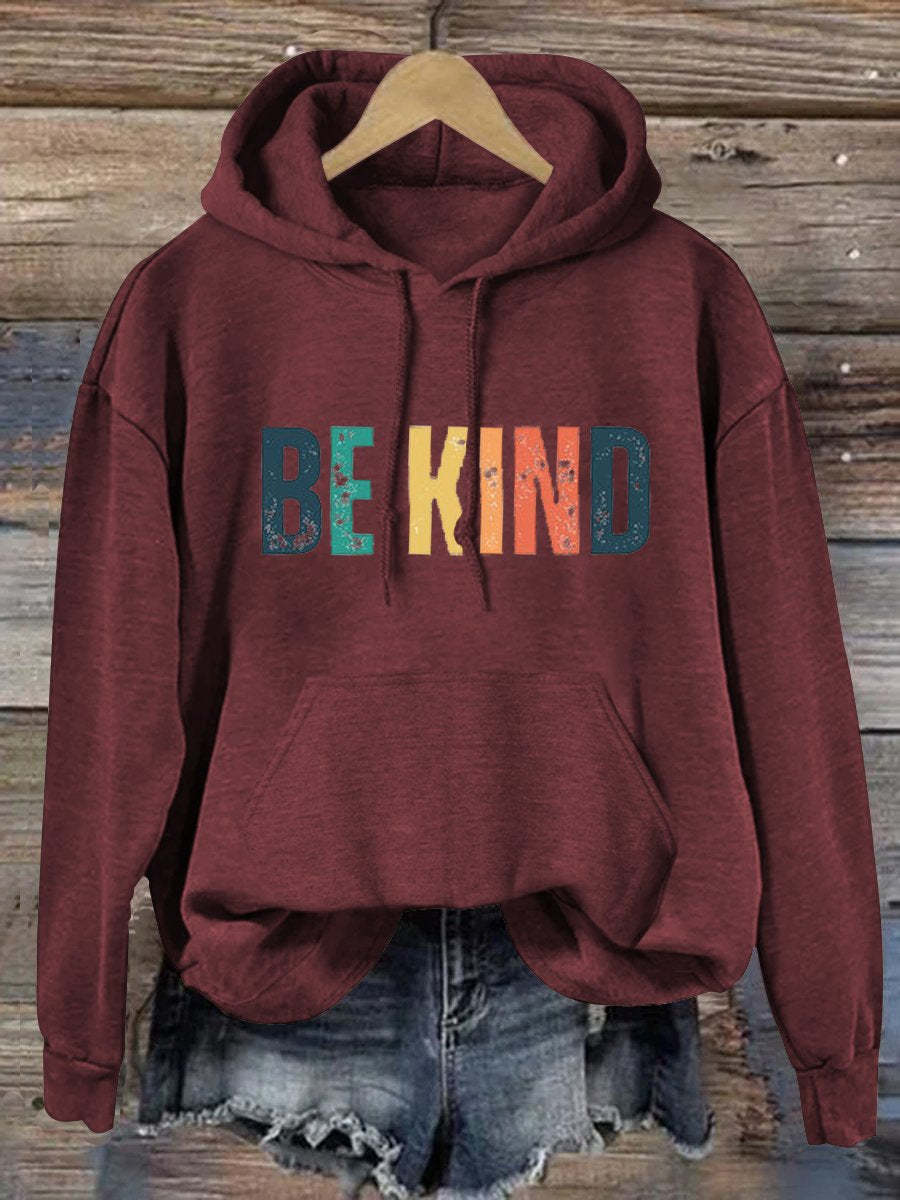 Unisex Women's Men's Be Kind Suicide Prevention Awareness Print Casual Hoodie-lovefitte