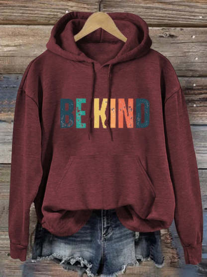 Unisex Women's Men's Be Kind Suicide Prevention Awareness Print Casual Hoodie-lovefitte